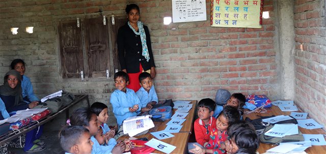 Puja in action - teaching in the classroom